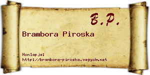 Brambora Piroska névjegykártya